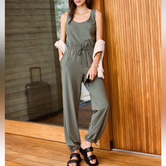 Olive Green Women's Jumpsuit - Picture 1 of 4
